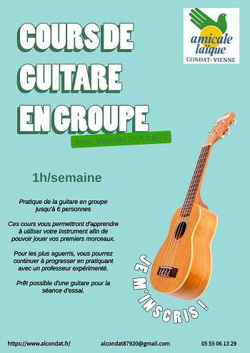 COURS DE GUITARE EN GROUPE - Nouveau !