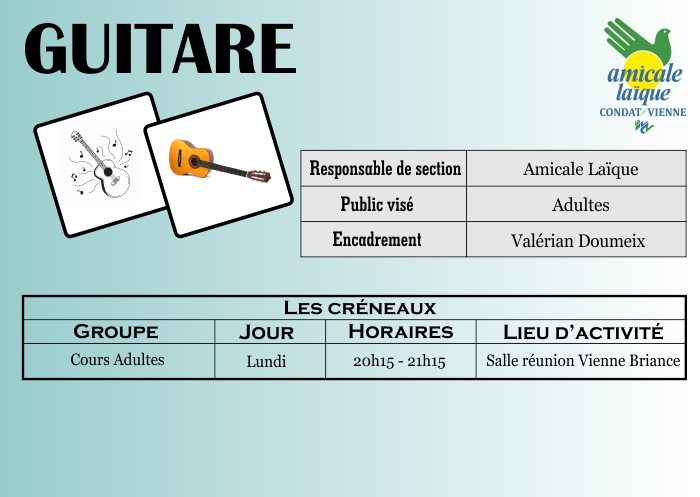 GUITARE (cours Adultes)